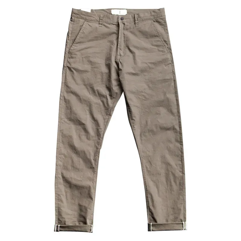 Simple Men's Thin Quick-Drying Stretch Casual Pencil Pants - Slim Straight Business Trousers