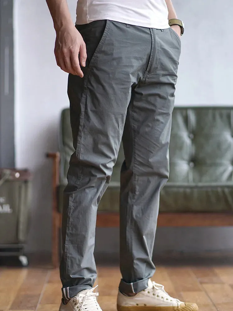 Simple Men's Thin Quick-Drying Stretch Casual Pencil Pants - Slim Straight Business Trousers