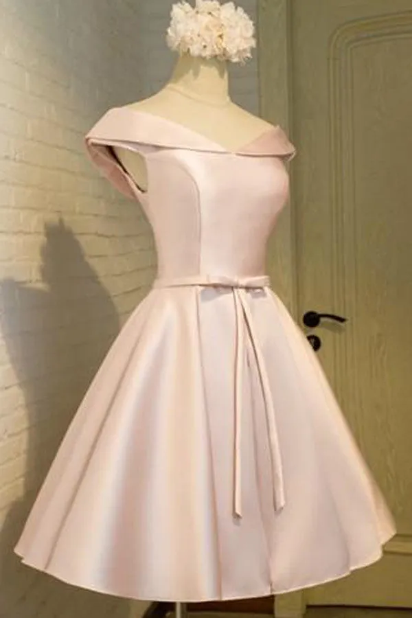 Simple Off The Shoulder Short Prom Dress,Sleeveless Homecoming Dress Party Dress,SH101