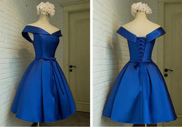 Simple Off The Shoulder Short Prom Dress,Sleeveless Homecoming Dress Party Dress,SH101