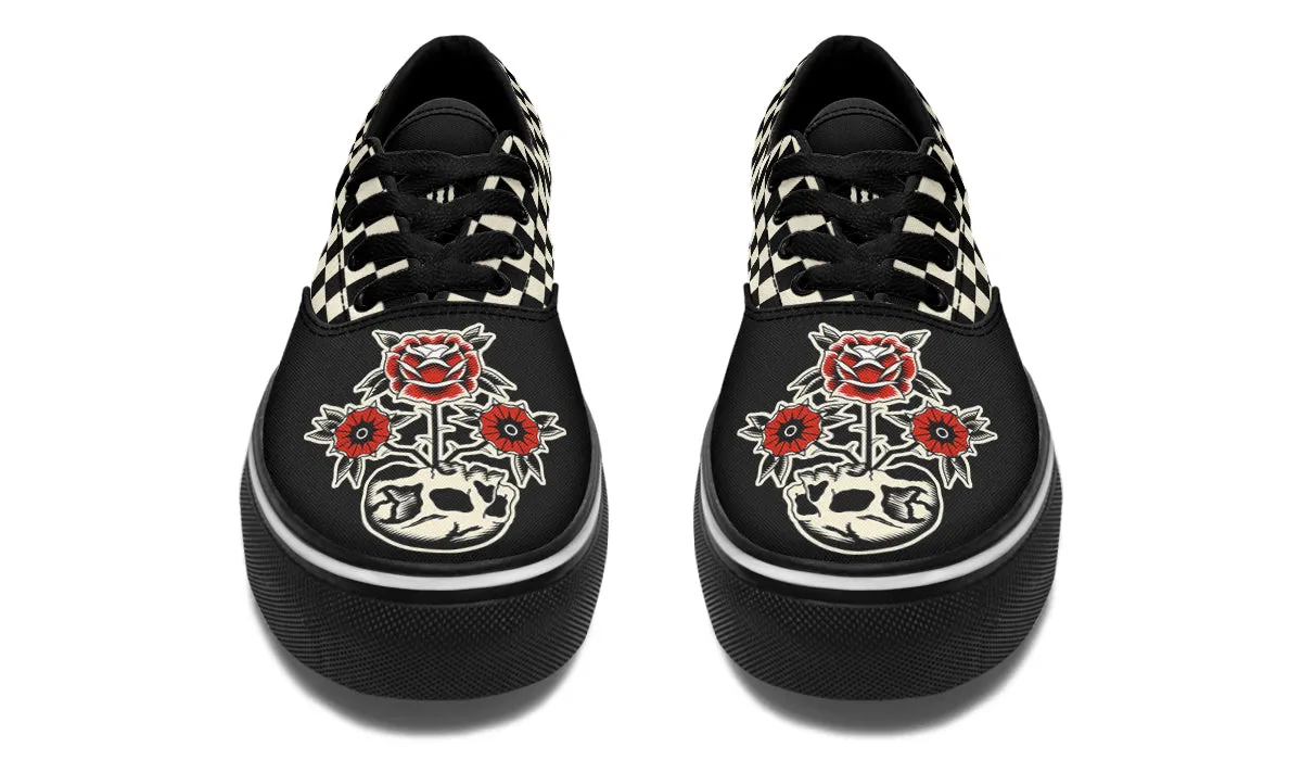 Skull Flowers Classic Shoes