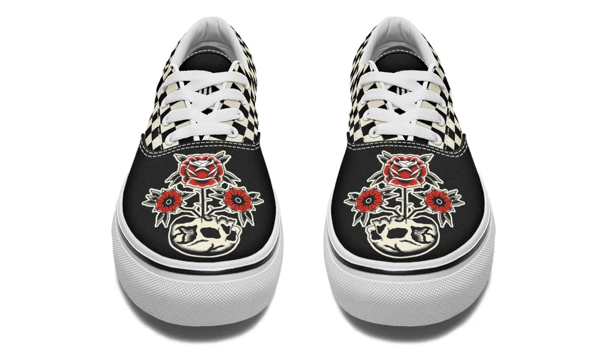 Skull Flowers Classic Shoes