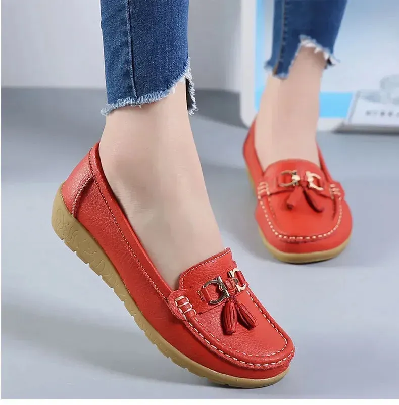 Slip-On Loafers for Women - Ballet Flats, Moccasins, Casual Sneakers, Zapatos Mujer, Flat Shoes for Women