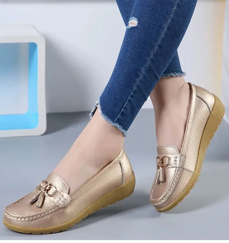 Slip-On Loafers for Women - Ballet Flats, Moccasins, Casual Sneakers, Zapatos Mujer, Flat Shoes for Women
