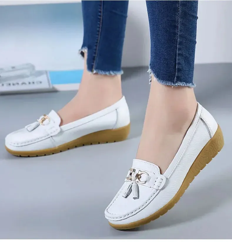 Slip-On Loafers for Women - Ballet Flats, Moccasins, Casual Sneakers, Zapatos Mujer, Flat Shoes for Women