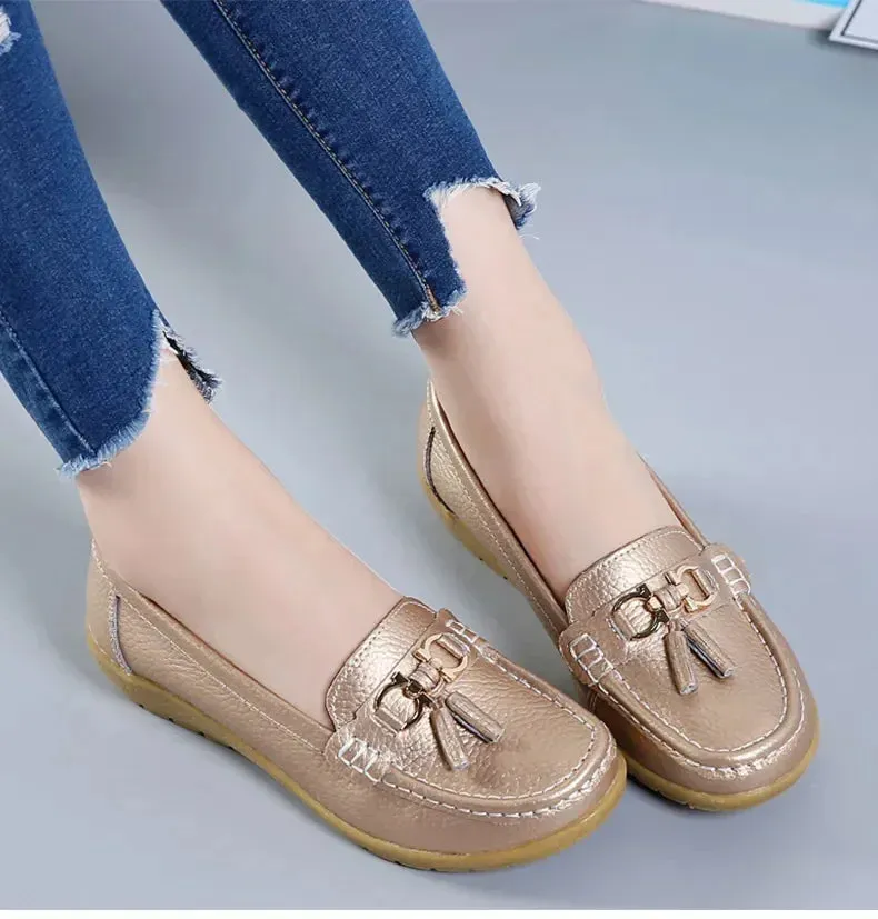 Slip-On Loafers for Women - Ballet Flats, Moccasins, Casual Sneakers, Zapatos Mujer, Flat Shoes for Women