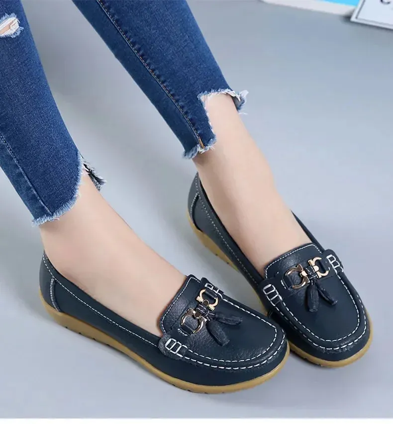 Slip-On Loafers for Women - Ballet Flats, Moccasins, Casual Sneakers, Zapatos Mujer, Flat Shoes for Women