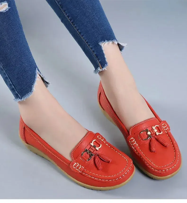 Slip-On Loafers for Women - Ballet Flats, Moccasins, Casual Sneakers, Zapatos Mujer, Flat Shoes for Women