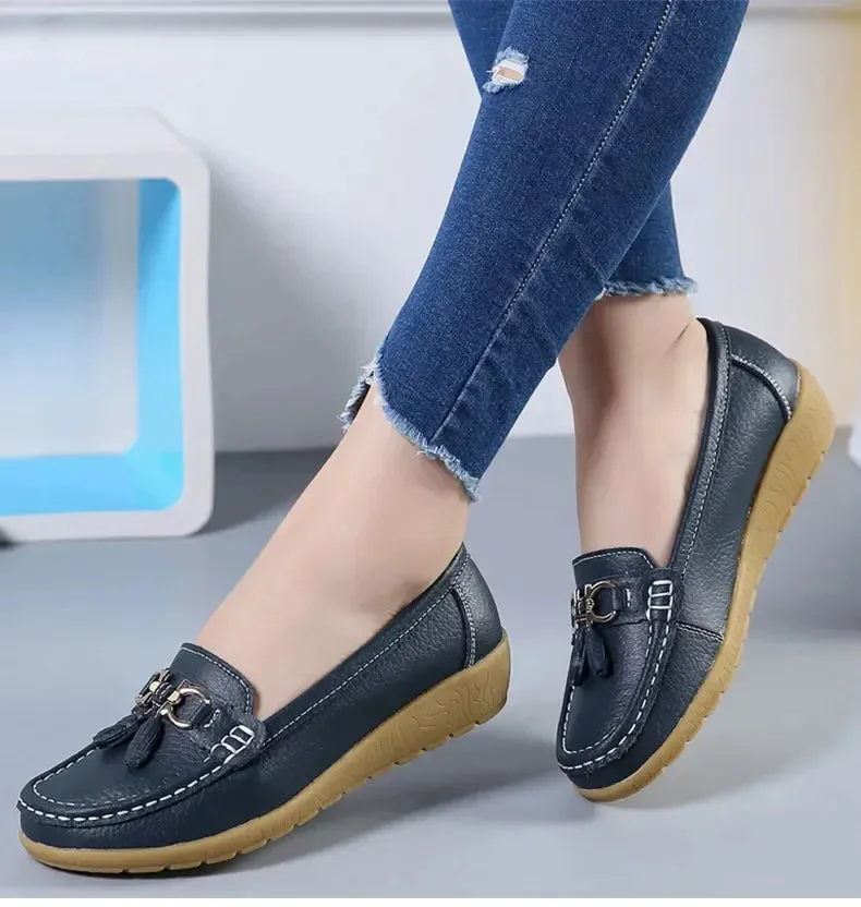 Slip-On Loafers for Women - Ballet Flats, Moccasins, Casual Sneakers, Zapatos Mujer, Flat Shoes for Women