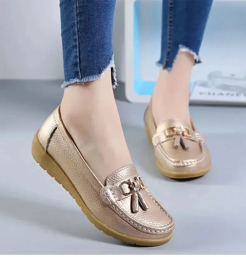 Slip-On Loafers for Women - Ballet Flats, Moccasins, Casual Sneakers, Zapatos Mujer, Flat Shoes for Women