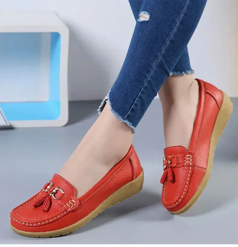 Slip-On Loafers for Women - Ballet Flats, Moccasins, Casual Sneakers, Zapatos Mujer, Flat Shoes for Women