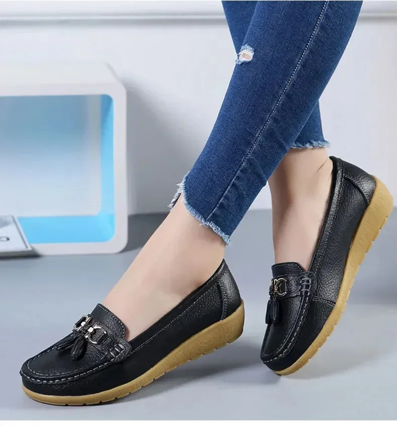 Slip-On Loafers for Women - Ballet Flats, Moccasins, Casual Sneakers, Zapatos Mujer, Flat Shoes for Women