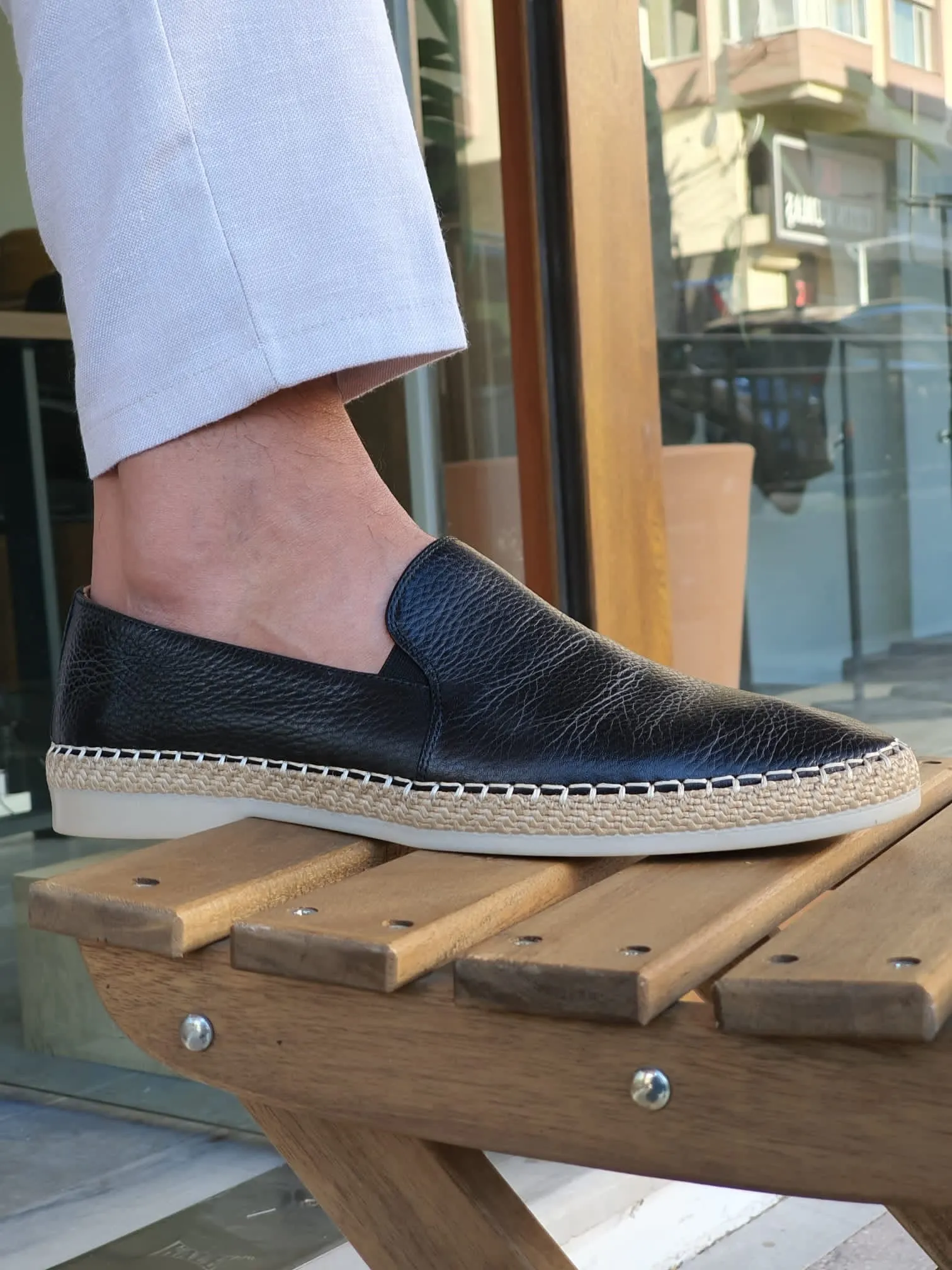 Stefano Black Slip-On Loafers - Elegant Leather Footwear