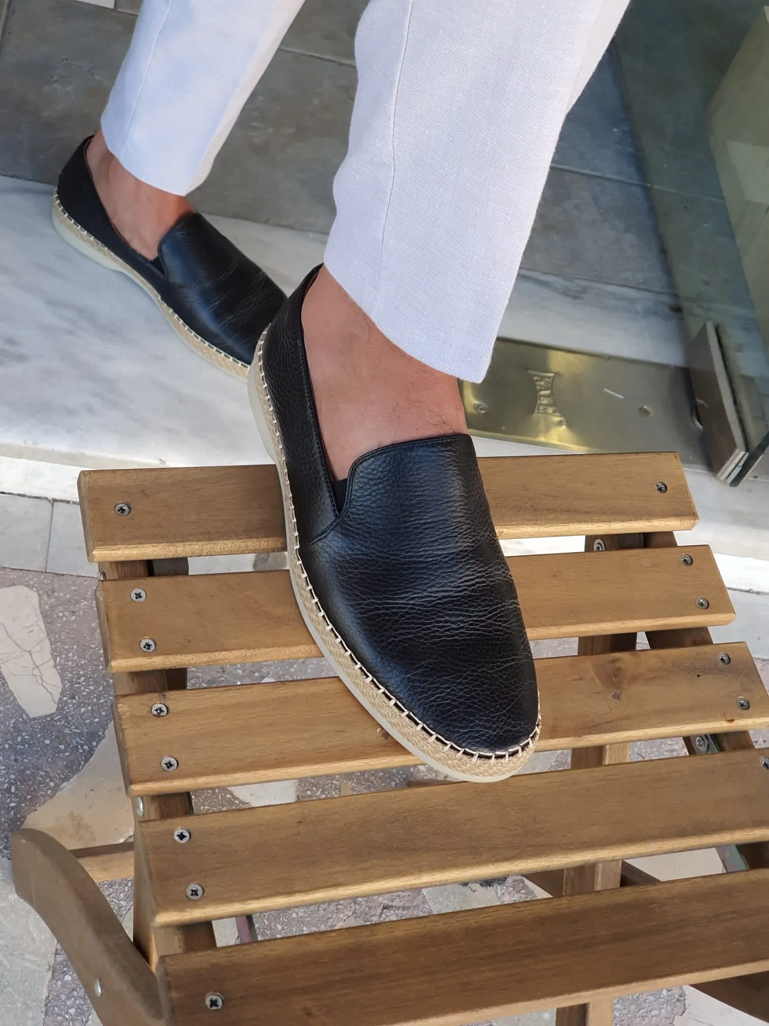 Stefano Black Slip-On Loafers - Elegant Leather Footwear