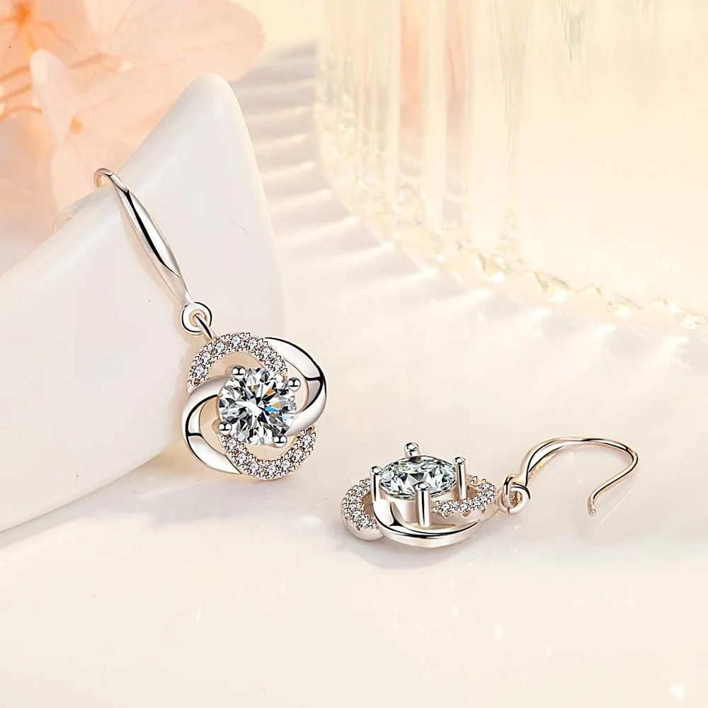 Sterling Silver  Dangle Drop Earrings