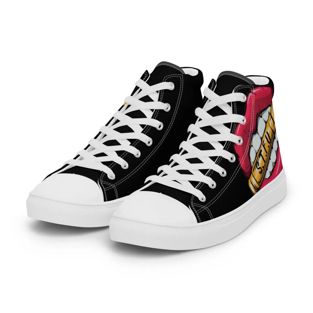 STFU Classic Logo Men’s High Top Canvas Shoes