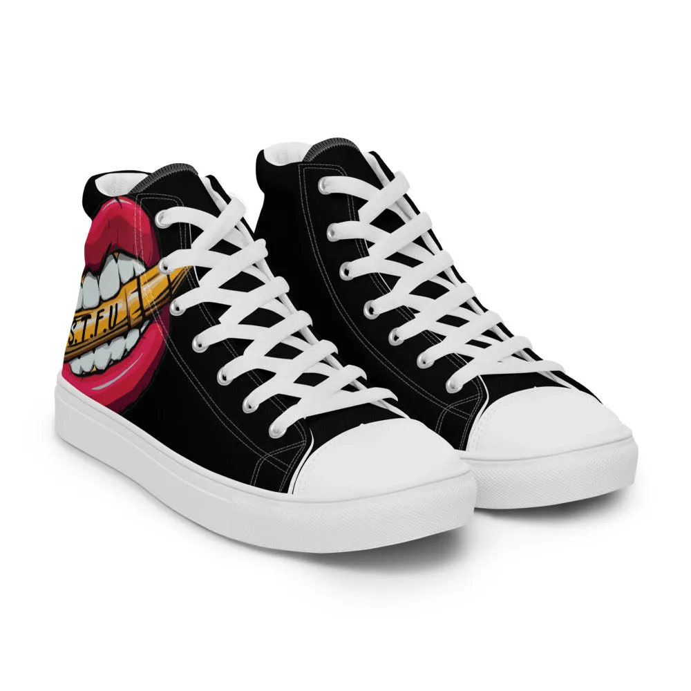 STFU Classic Logo Men’s High Top Canvas Shoes