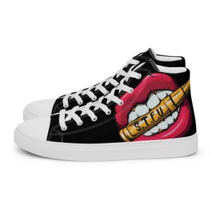 STFU Classic Logo Men’s High Top Canvas Shoes