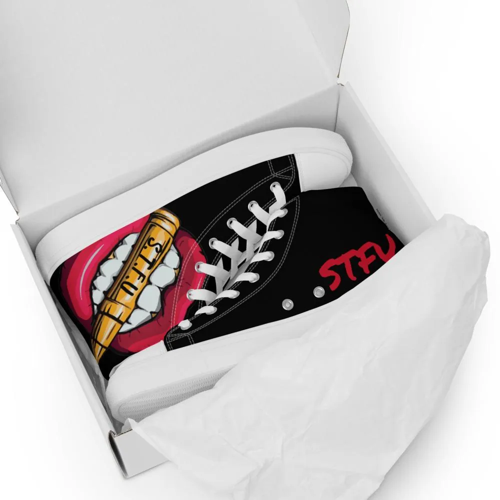 STFU Classic Logo Men’s High Top Canvas Shoes
