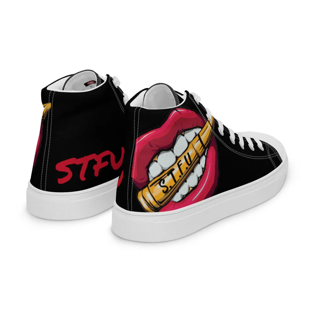 STFU Classic Logo Men’s High Top Canvas Shoes