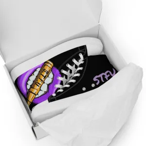 STFU Electric Purple Logo Women’s High Top Canvas Shoes