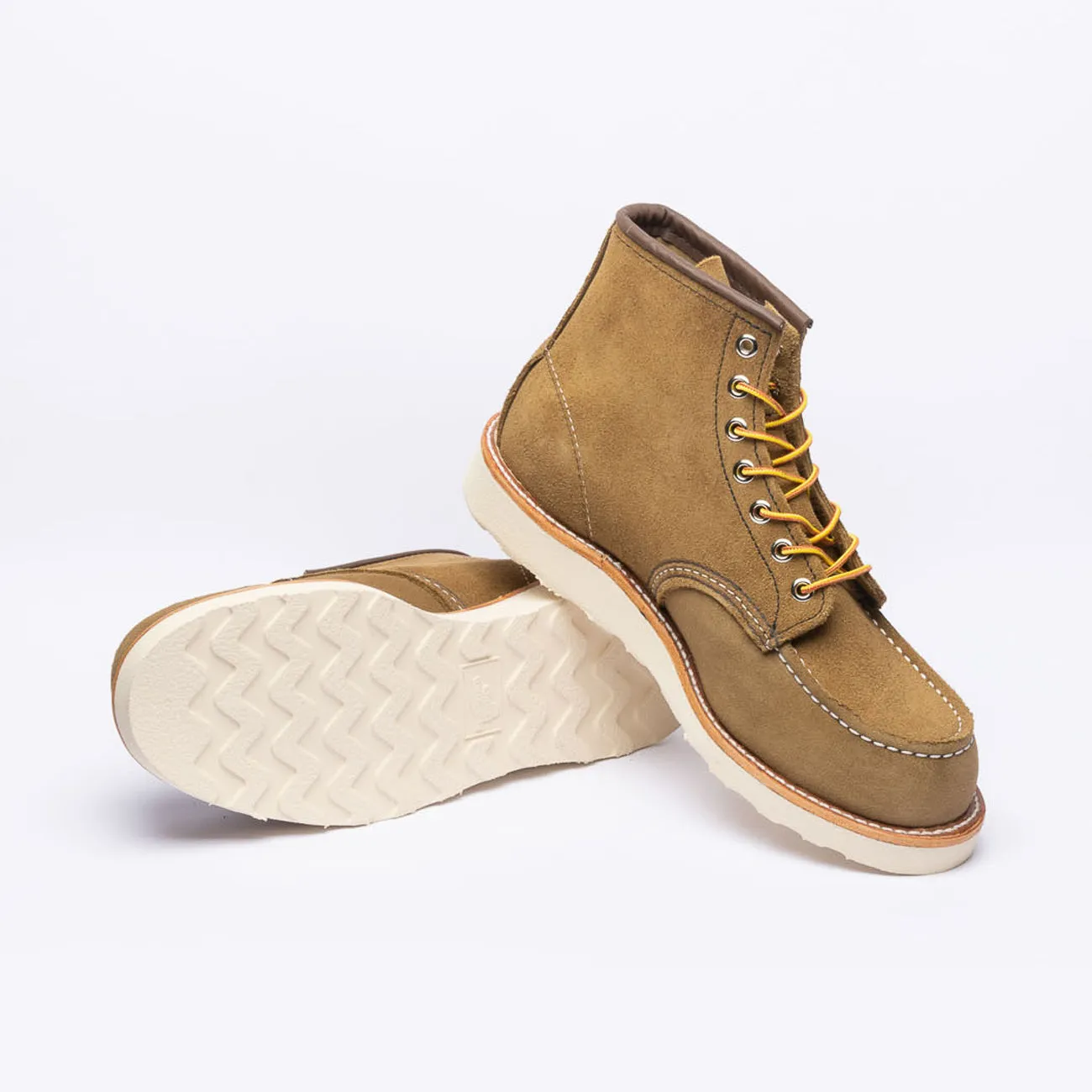 Stivale derby Red Wing Classic Moc 8881 in camoscio beige