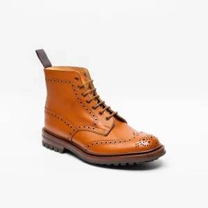 Stivale derby Tricker's Malton in pelle color cuoio