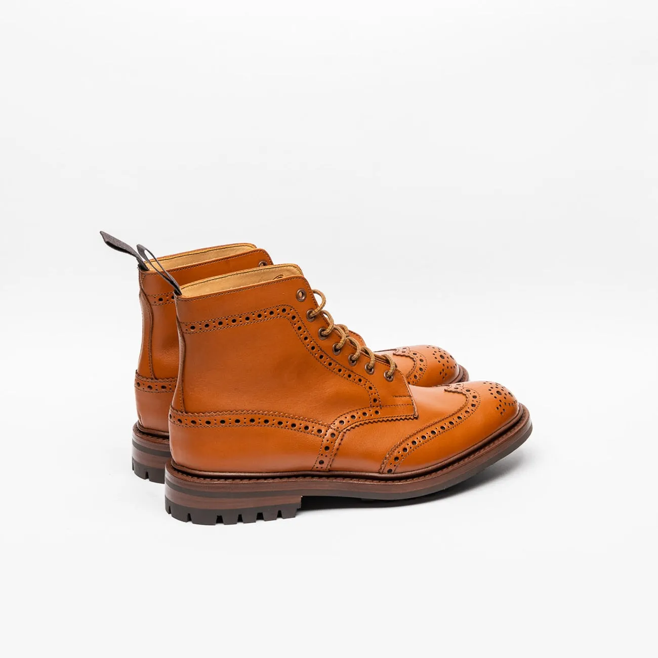 Stivale derby Tricker's Malton in pelle color cuoio