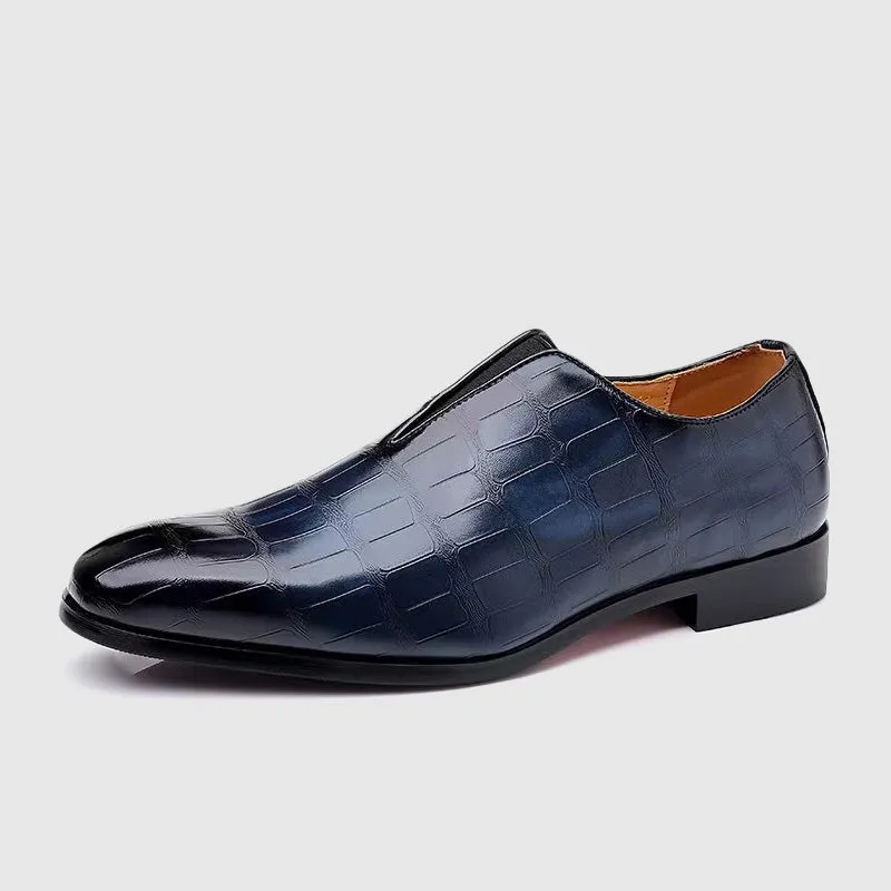 Stone Pattern™ | Men's Leather Oxford Shoes | Genuine Leather, Stylish Stone Design & Comfortable Fit