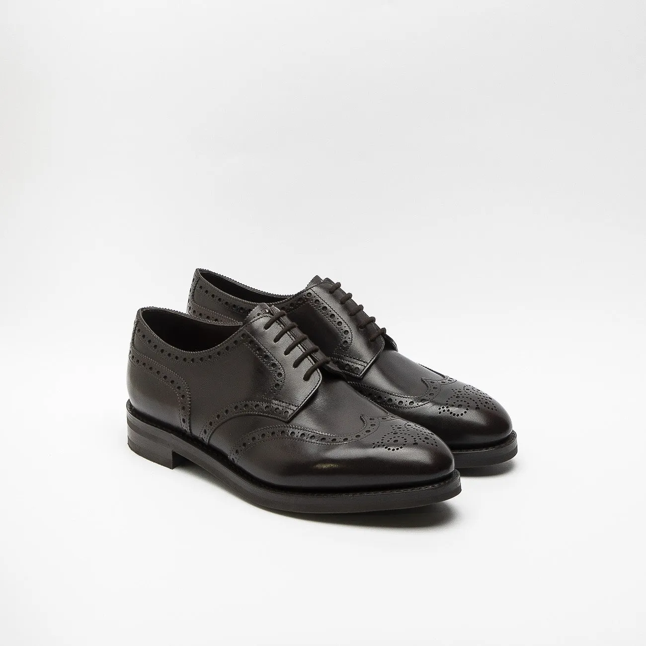 Stringata derby John Lobb Hayle in pelle marrone (Dark Brown Misty)