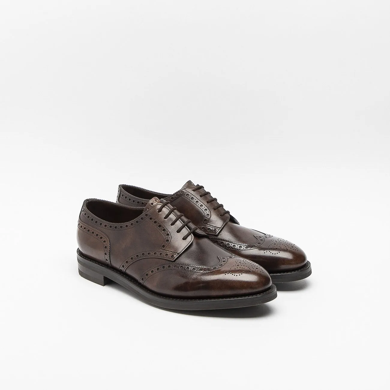 Stringata derby John Lobb Hayle in pelle marrone (Dark Brown Museum)