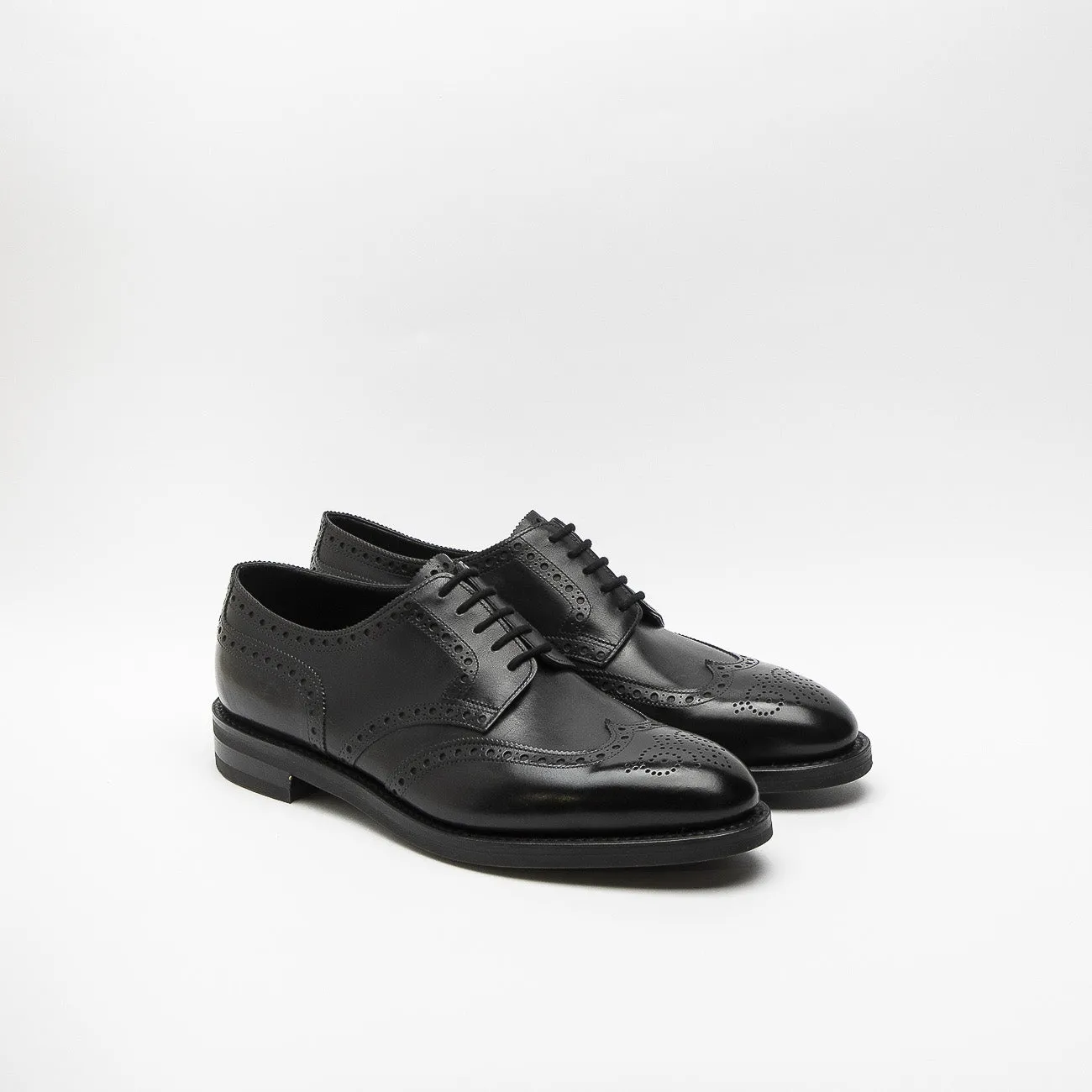 Stringata derby John Lobb Hayle in pelle nera