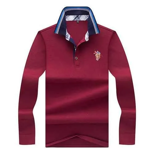 Striped Collar Casual Business Golf Shirt