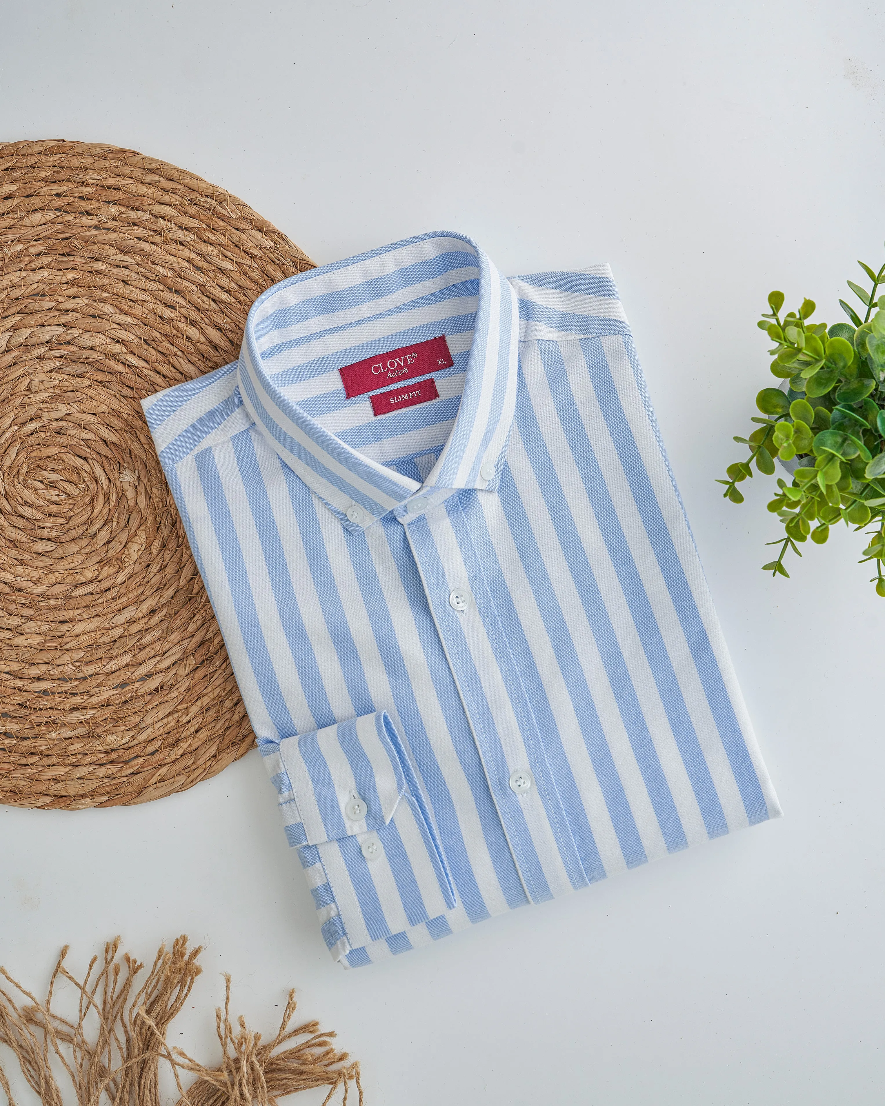 Striped Oxford Shirt - Baby Blue ST149