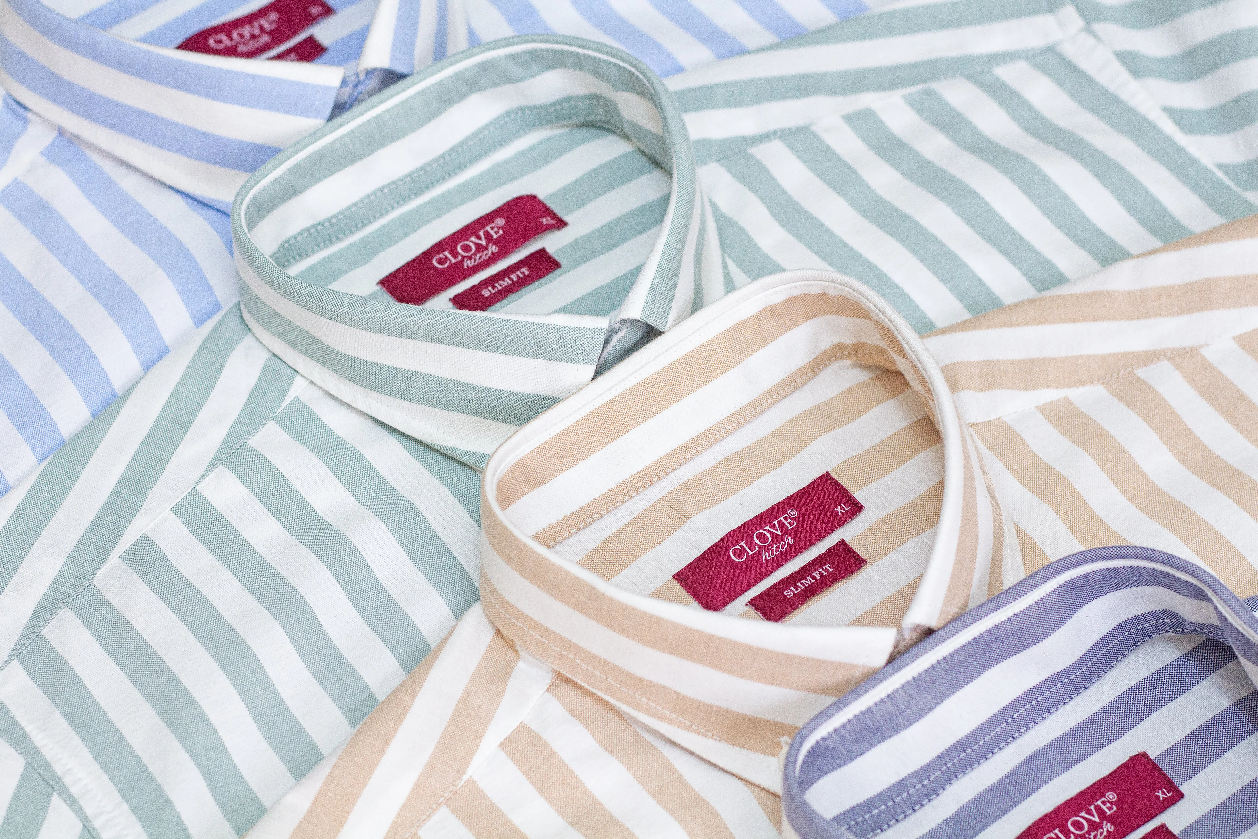 Striped Oxford Shirt - Navy ST150