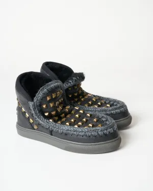 studded eskimo sneaker - black