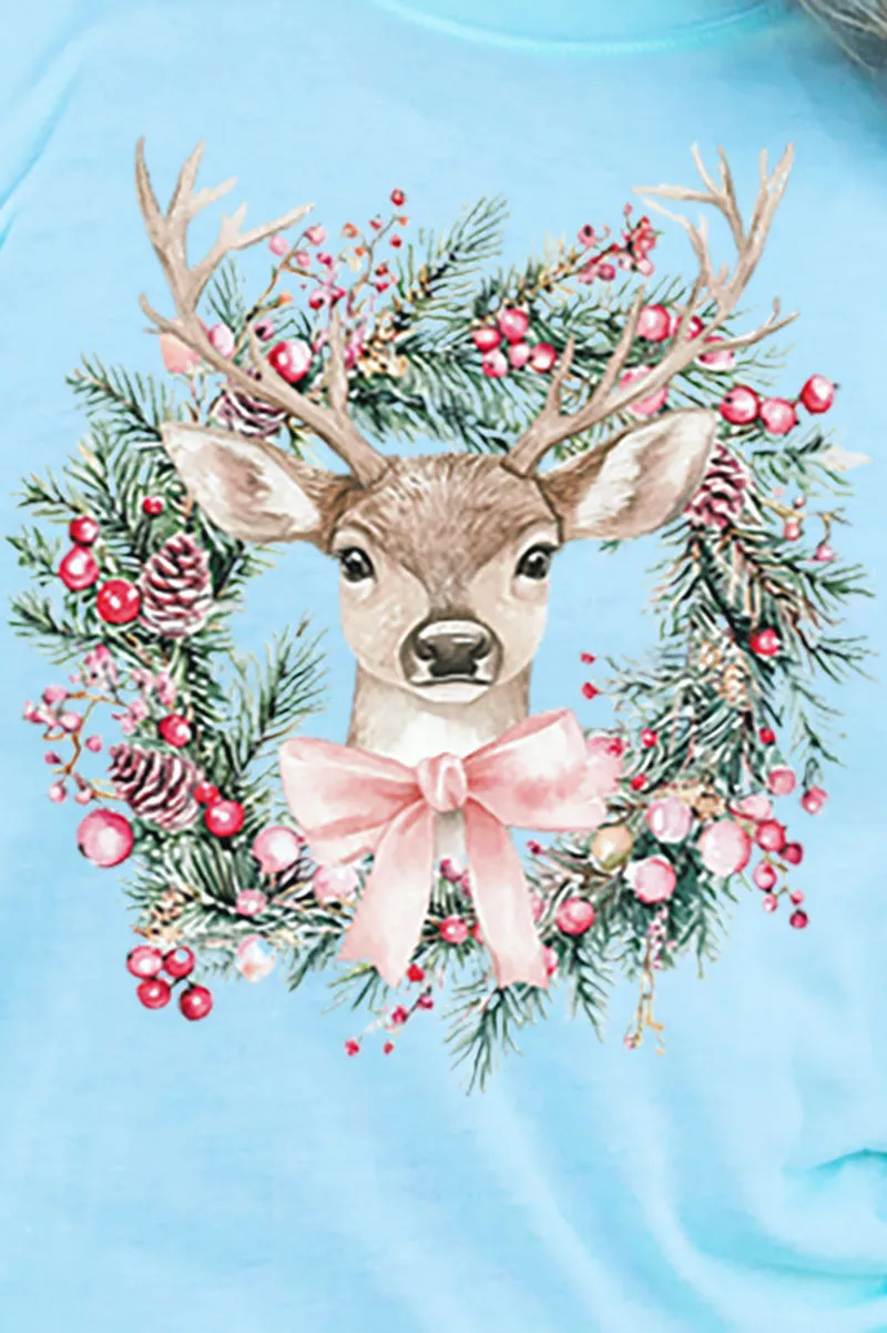 Sugar Plum Deer Adult Soft-Tek Blend Long Sleeve Tee