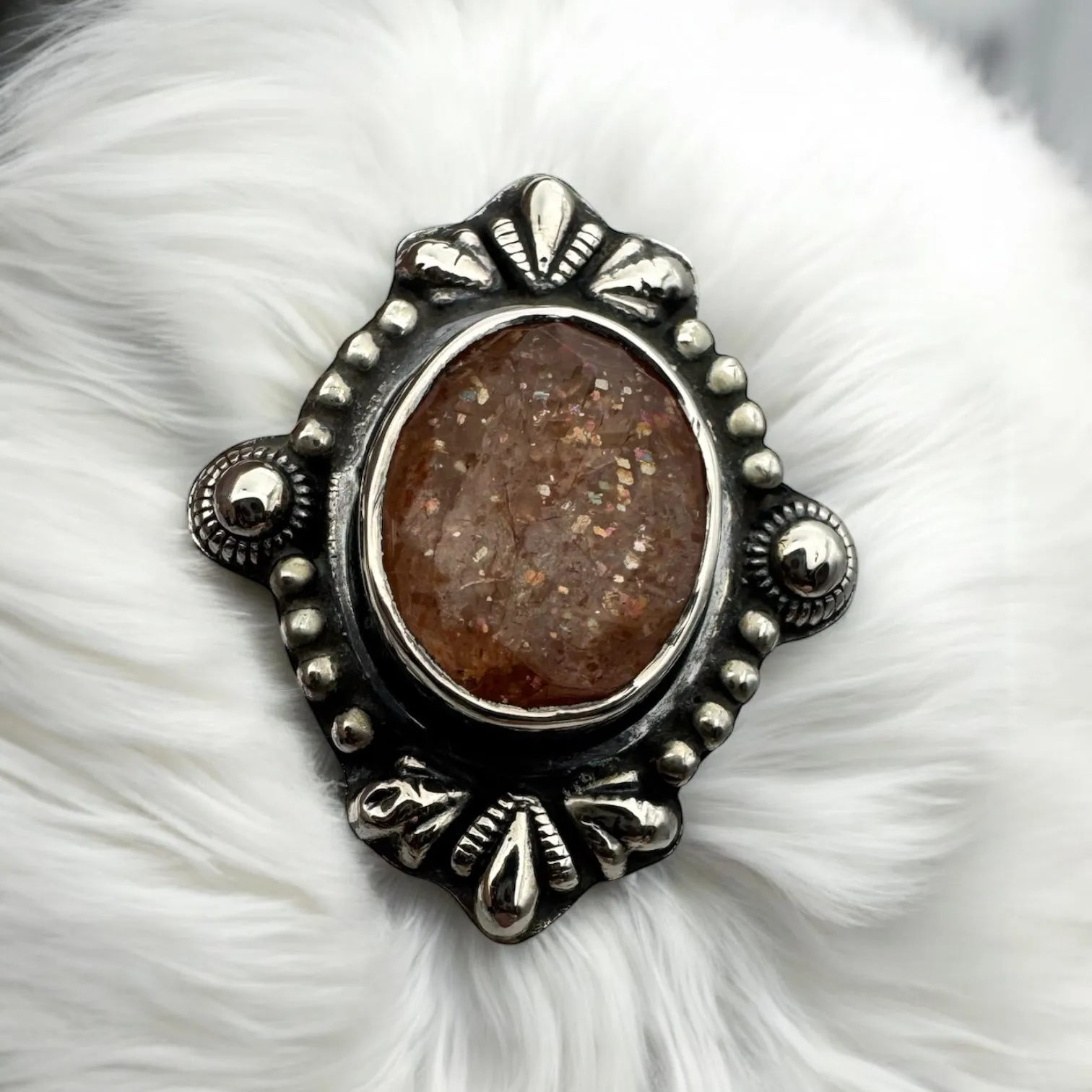Sunstone Solid 925 Sterling Silver Ring