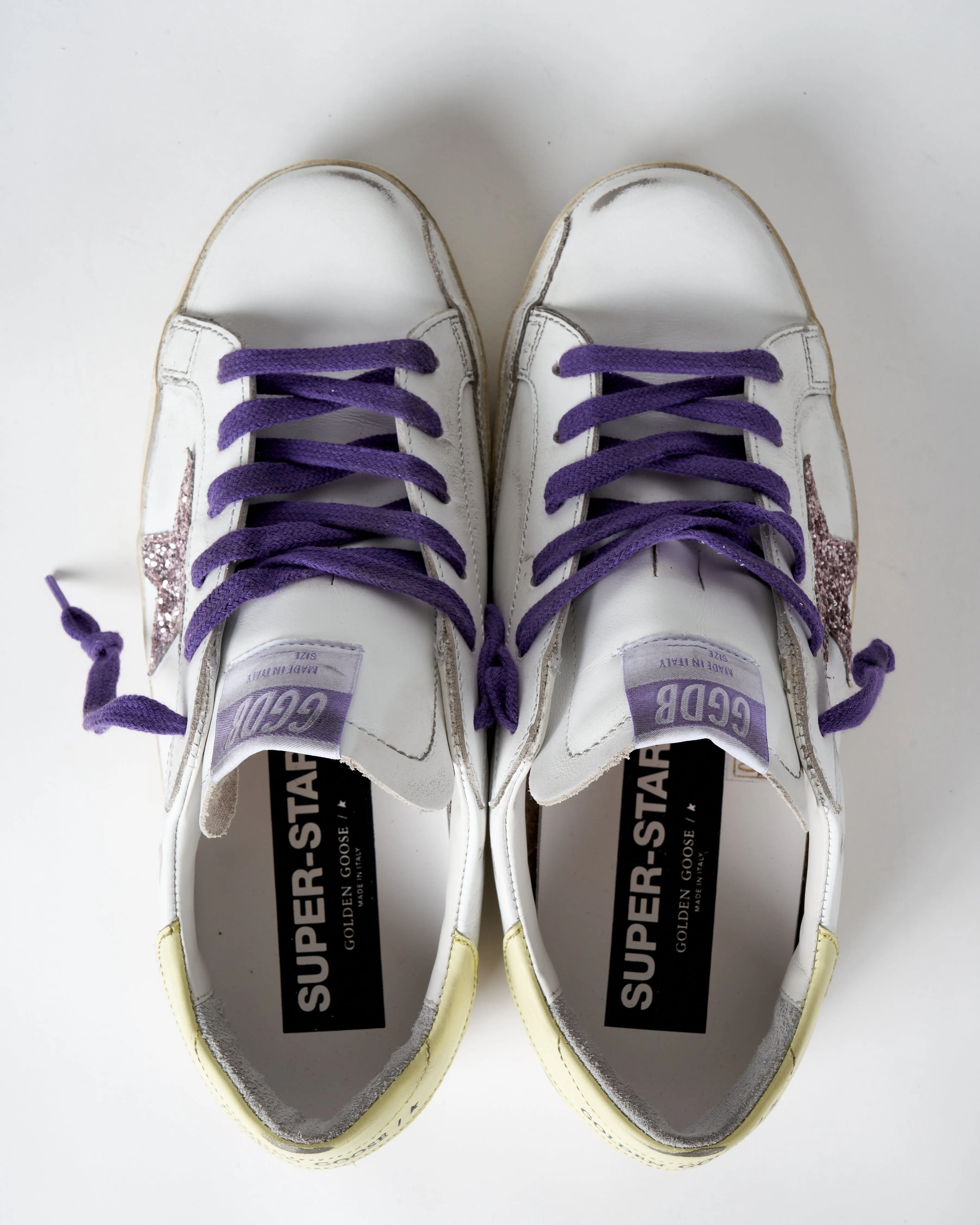 super-star sneaker - white/pink/yellow