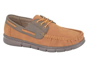 Tan Brown Synthetic Boat Shoes M579BN