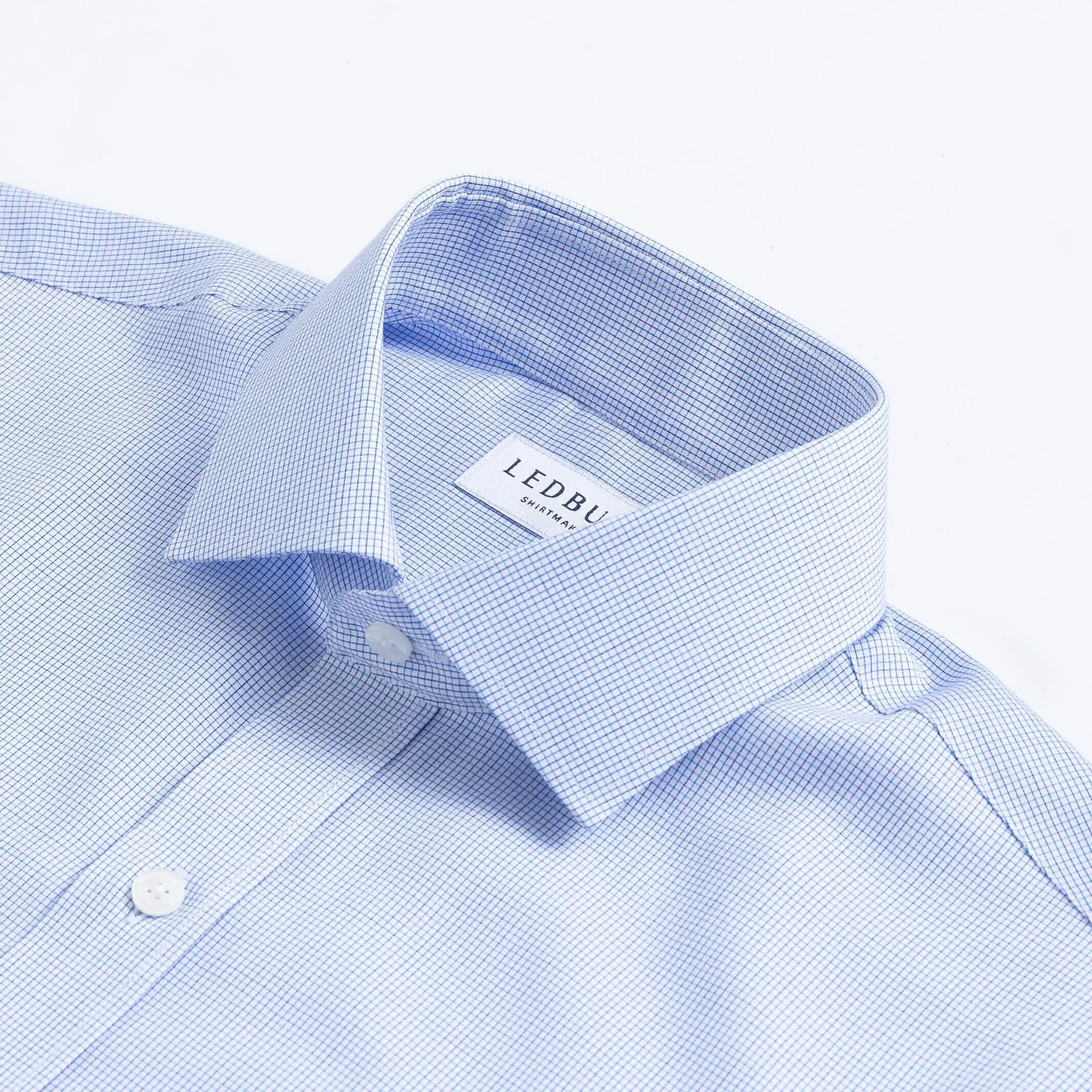 The Cobalt Boscher Check Custom Shirt