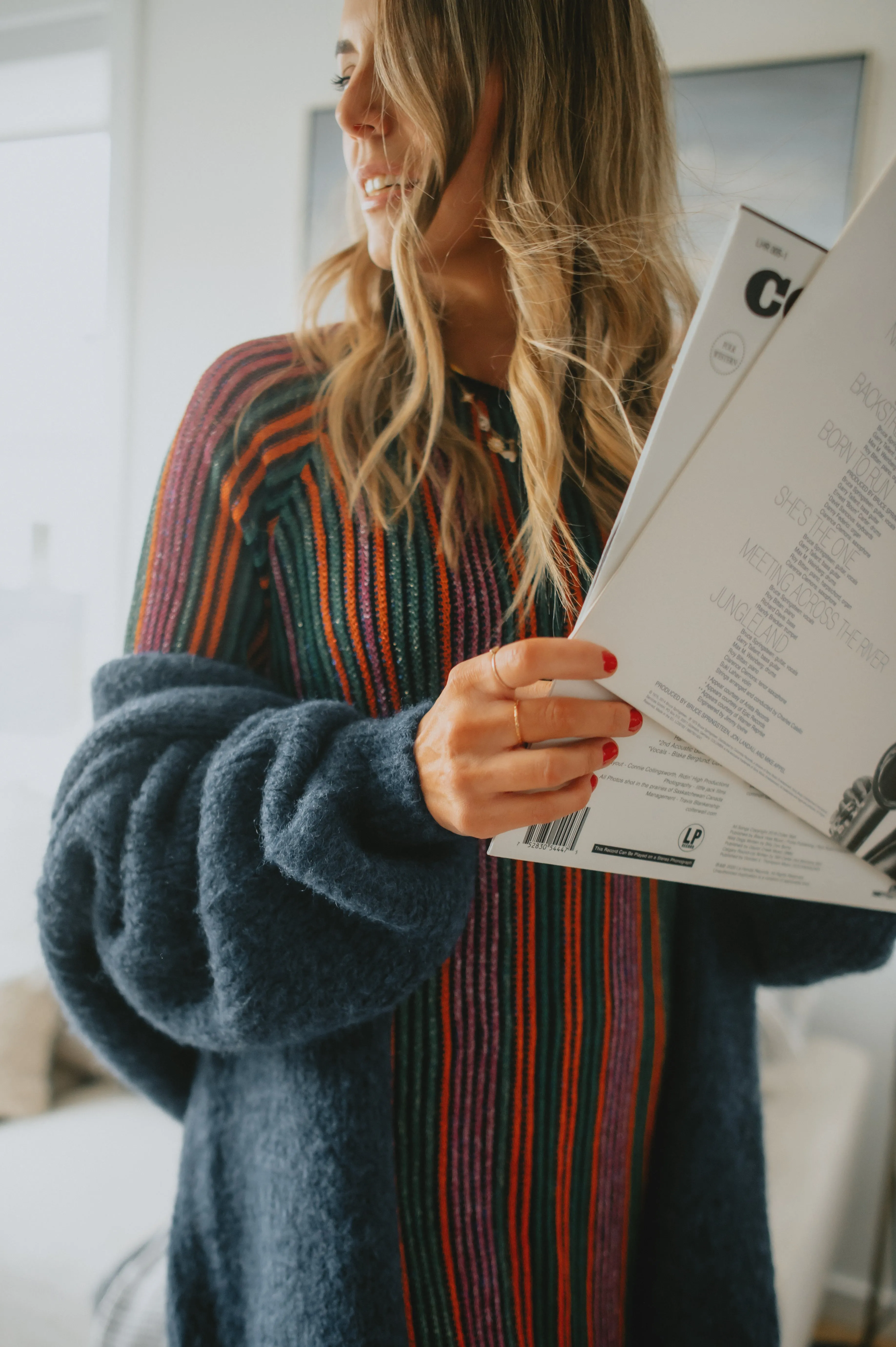The Marlowe Cardigan x The Blush Home - Oxford Blue - PLUS