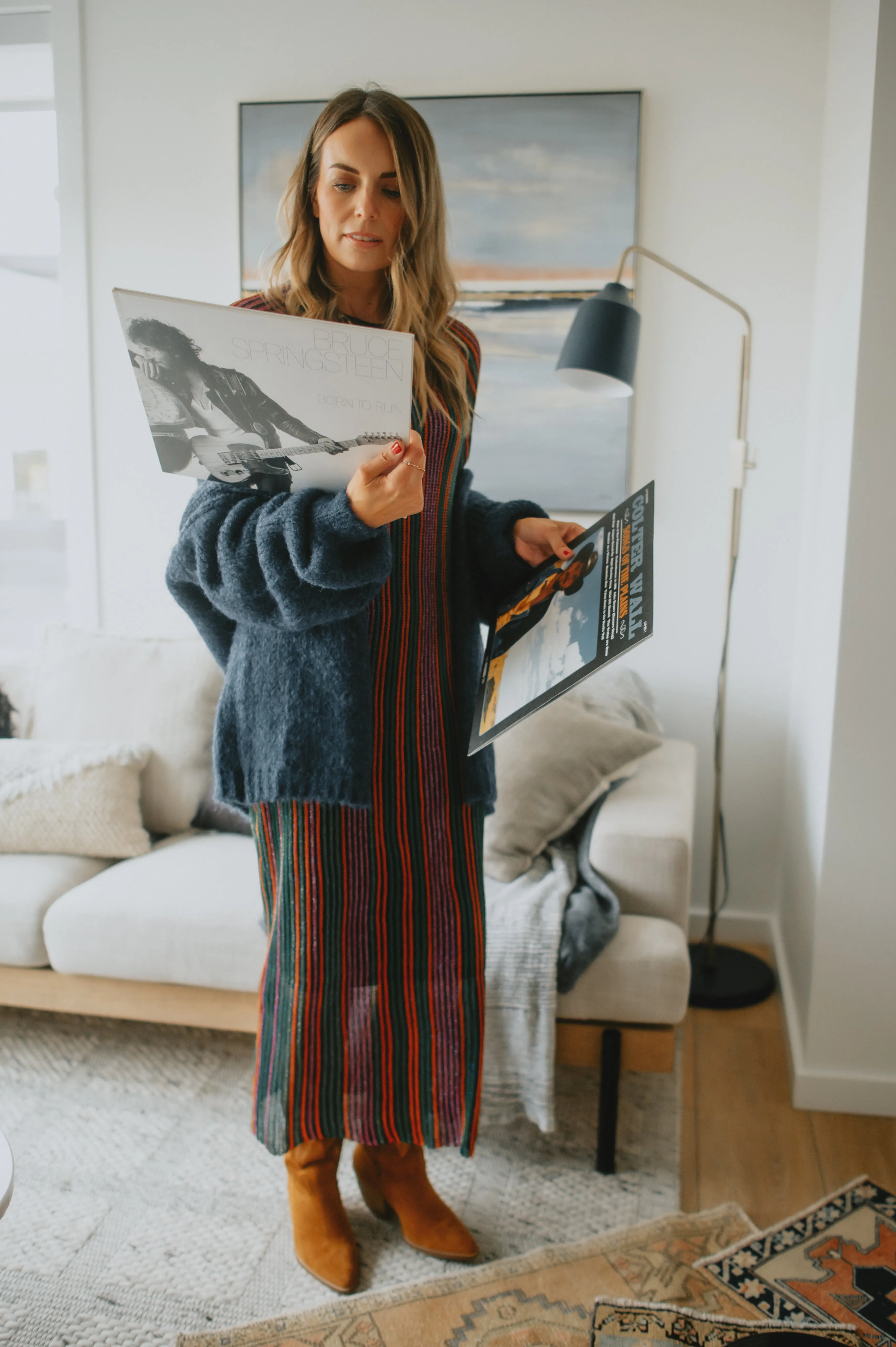 The Marlowe Cardigan x The Blush Home - Oxford Blue - PLUS