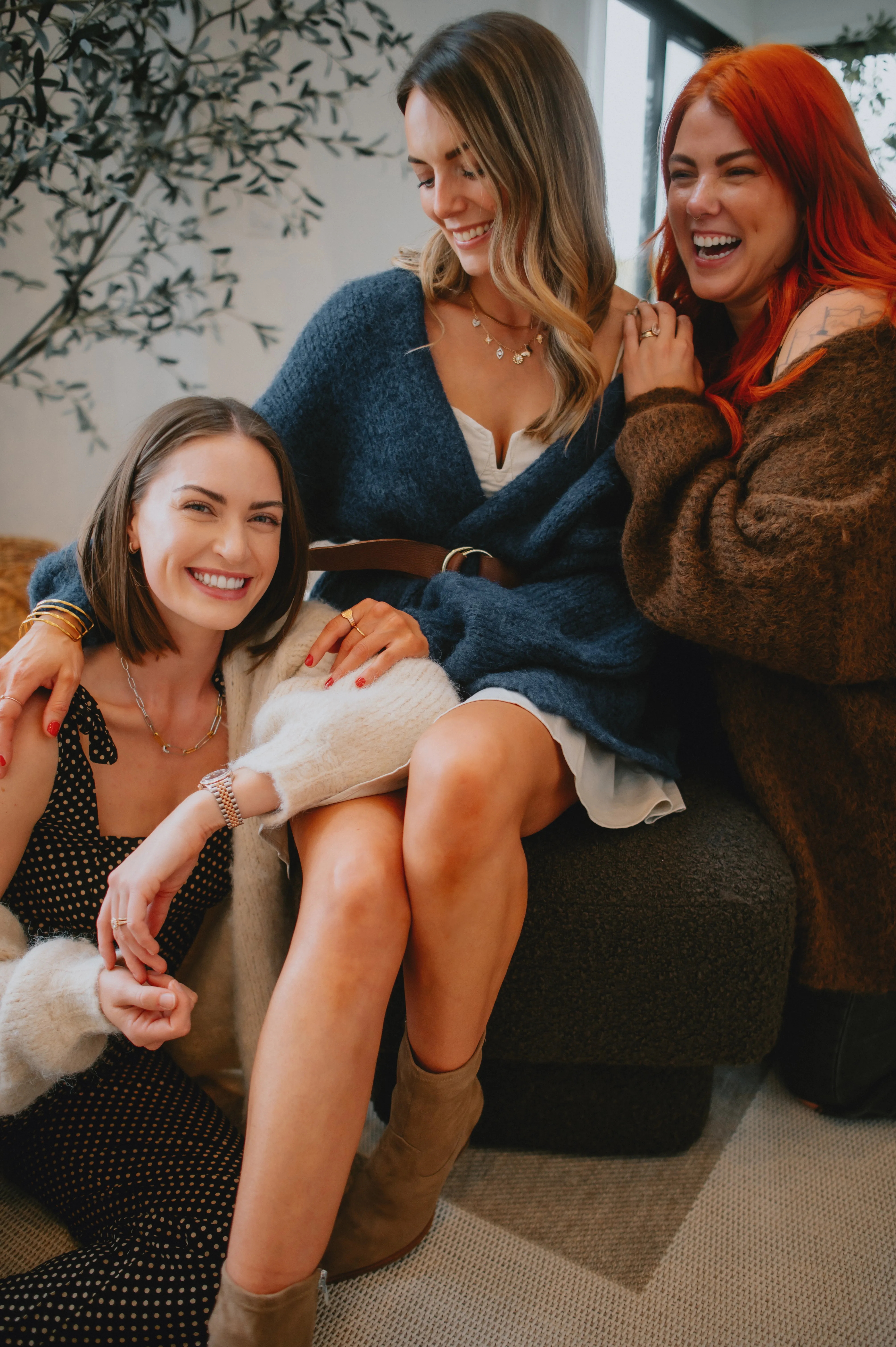 The Marlowe Cardigan x The Blush Home - Oxford Blue - PLUS