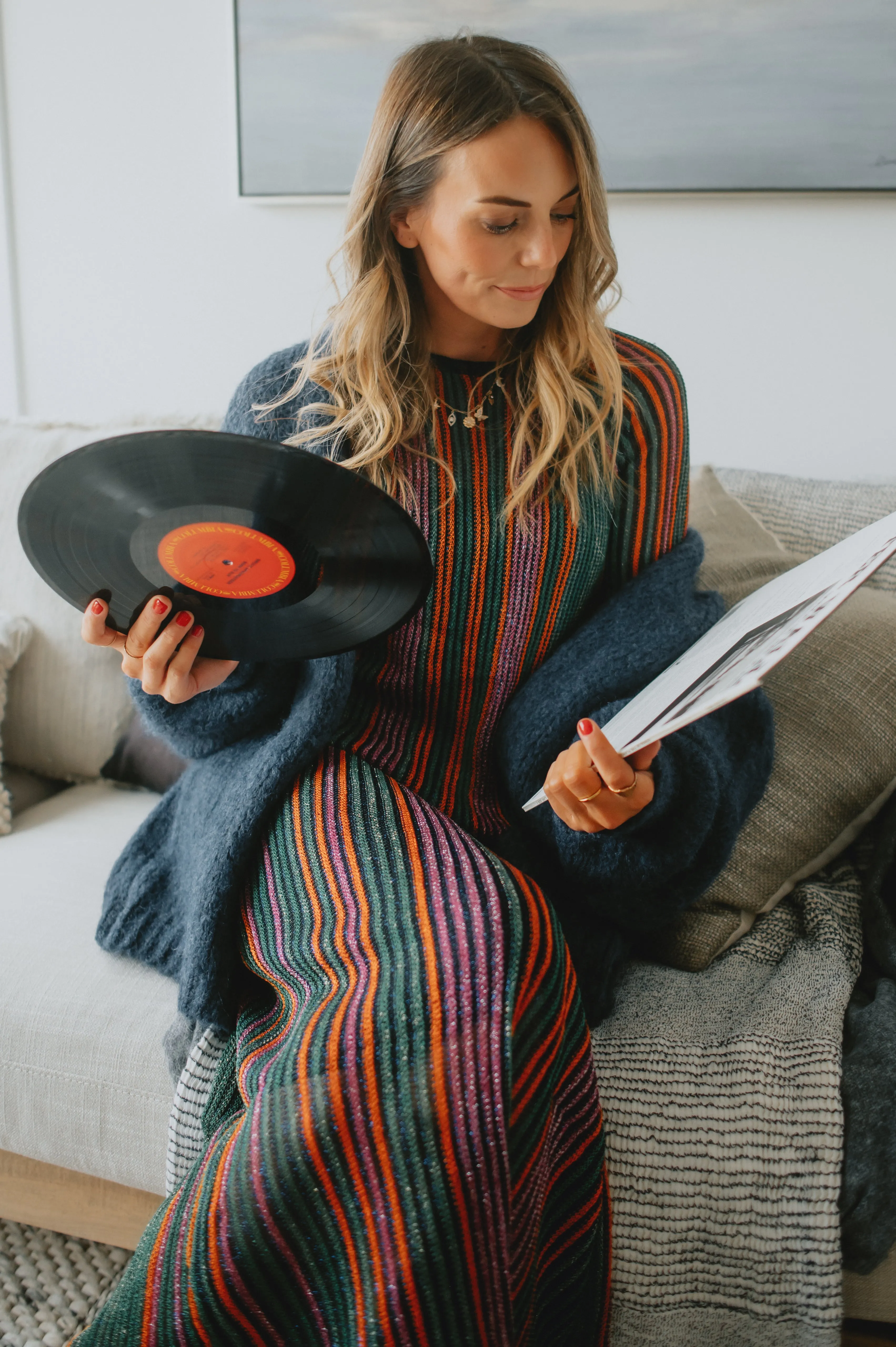 The Marlowe Cardigan x The Blush Home - Oxford Blue - PLUS