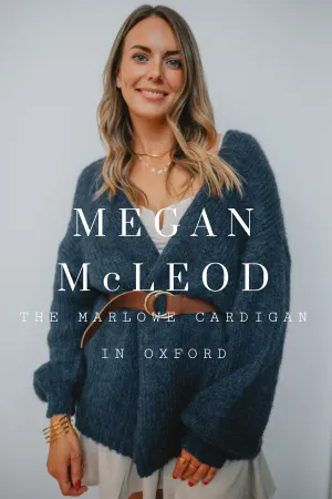 The Marlowe Cardigan x The Blush Home - Oxford Blue - PLUS