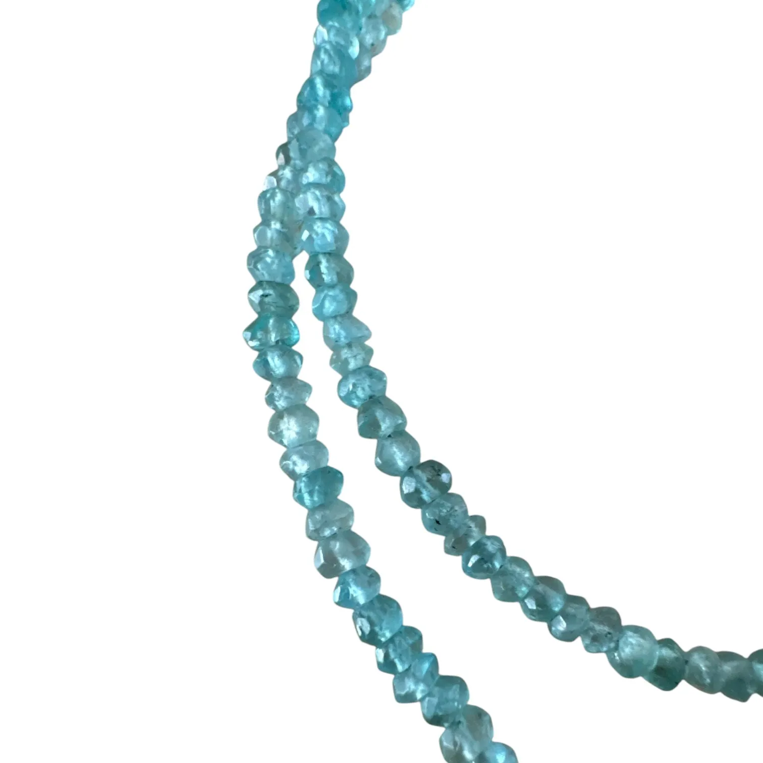 Tibetan Turquoise & Aquamarine Solid 925 Sterling Silver Pendant Necklace