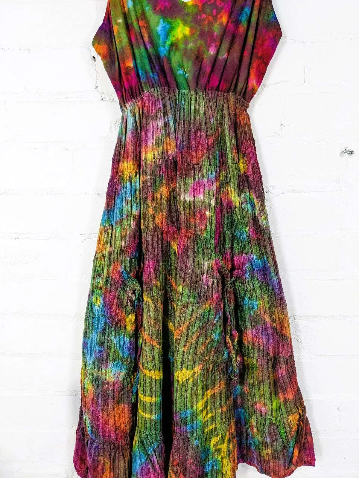 Tie Dye Short Strappy Dress