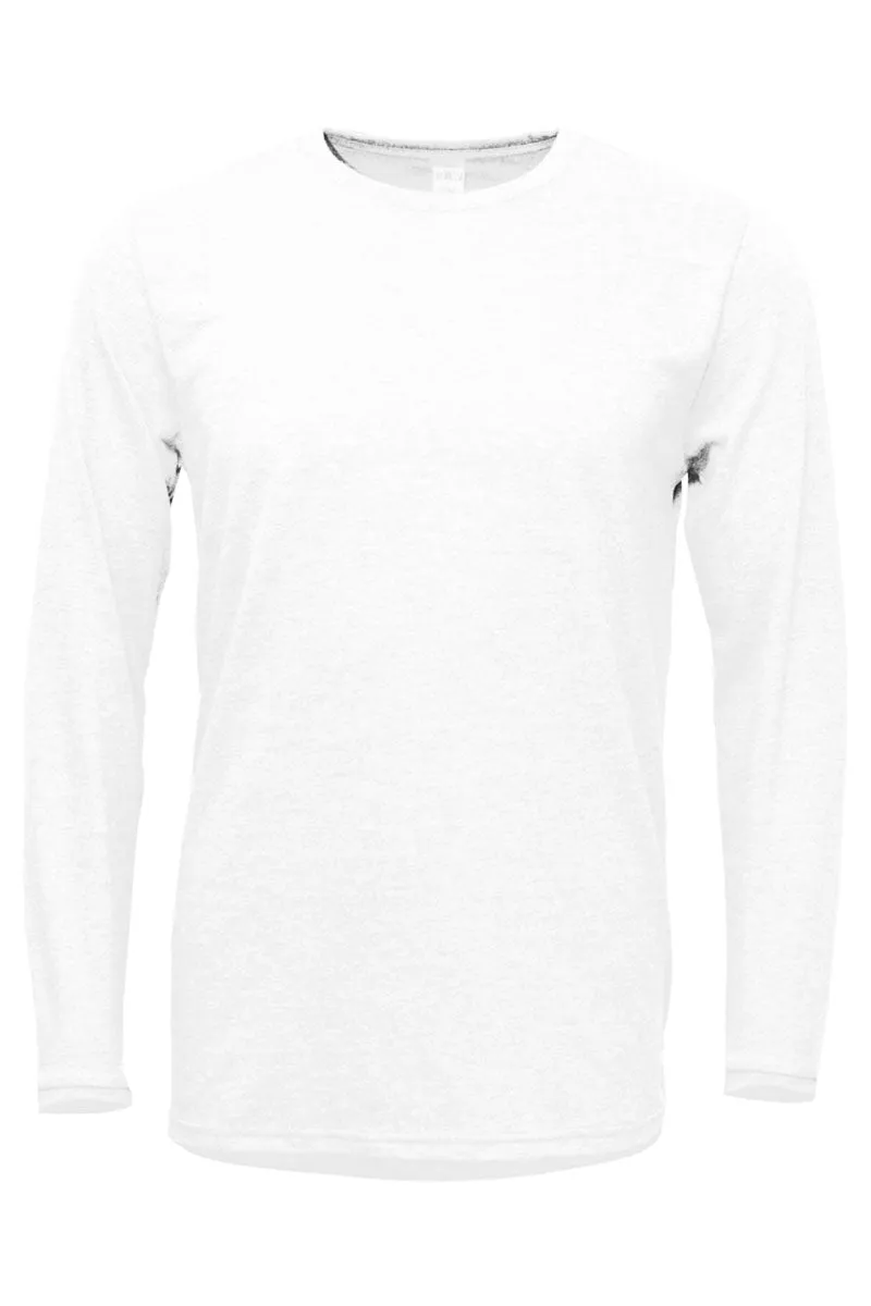 Tis The Season Baseball Green and Gold Adult Soft-Tek Blend Long Sleeve Tee