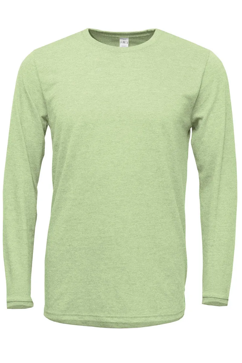 Tis The Season Baseball Green and Gold Adult Soft-Tek Blend Long Sleeve Tee